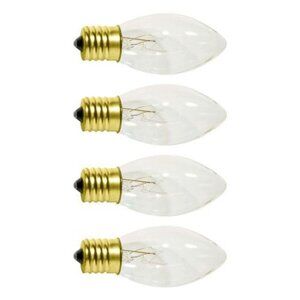 Light Keeper Pro 2 Packs 4 C9 Replacement Bulbs 120V 7W 60Hz AC Indoor Outdoor